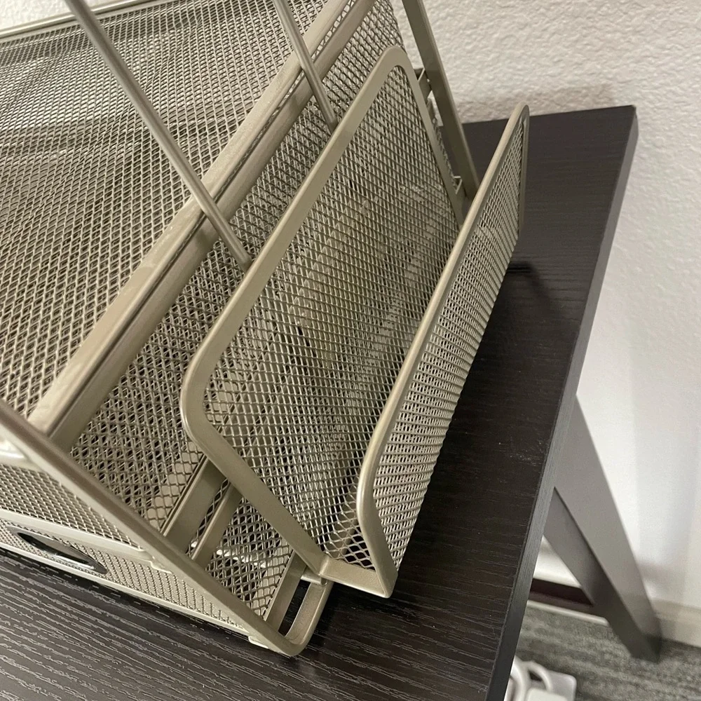 Metal Mesh Desk Organizer with Drawers